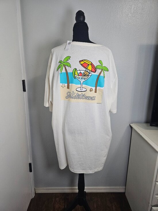 NWT Old Navy Gudetama Lazy Egg Graphic Tee Men's Light Cream Beach Sanrio 3XL - Picture 3 of 7